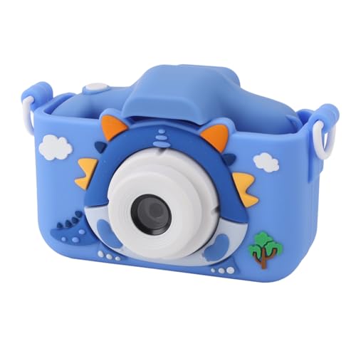 Dual Kameras, Kinderkamera, 2,0 Zoll Display, Digitale Videokamera für Kleinkinder, Cartoon Design, Multifunktional, Perfektes Geschenkspielzeug für Jungen und Mädchen (Blue) von Wifehelper