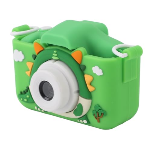 Dual Kameras, Kinderkamera, 2,0 Zoll Display, Digitale Videokamera für Kleinkinder, Cartoon Design, Multifunktional, Perfektes Geschenkspielzeug für Jungen und Mädchen (Green) von Wifehelper