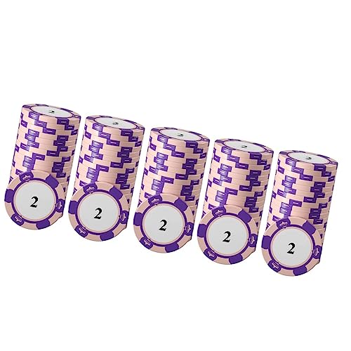 Wifehelper 20-teiliges Poker-Chip-Set mit Großen Zahlen, Poker-Set, Spielzählscheiben, Abgerundete Oberfläche für Professionelles Spielzählen, Poker (2) von Wifehelper