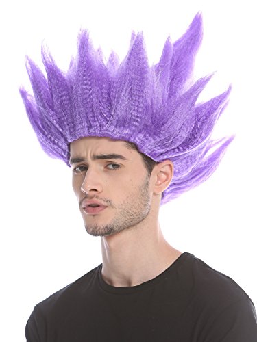WIG ME UP - 91062-P08 Perücke Damen Herren Karneval Halloween Cosplay Blume Tulpe Dämon Lila hochtoupiert von WIG ME UP