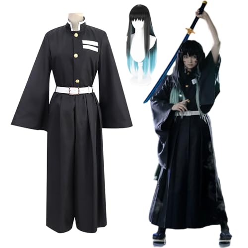 Anime Tokitou Muichiro Cosplay Outfit mit Perücke Dämonentöter Cosplay Kostüm für Erwachsene Samurai Kimono Uniform Anzug Set Halloween Karnevalsparty Verkleidungskleidung für Kinder Frauen Unisex Anime Tokitou Muichiro Cosplay Outfit mit Perücke Dämonentöter Cosplay Kostüm für Erwachsene Samurai Kimono Uniform Anzug Set Halloween Karnevalsparty Verkleidungskleidung für Kinder Frauen Unisex von Wigbiu