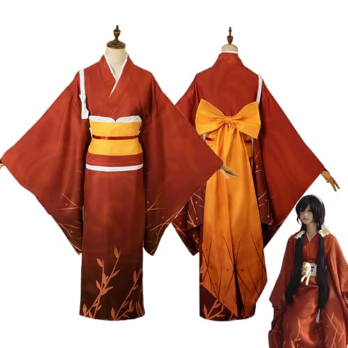 Wigbiu Anime Bungou Stray Dogs Kyouka Izumi Cosplay Kostüm für Damen und Herren Uniform Komplettset mit Perücke für Halloween Weihnachten Karneval Anime Party Rollenspiel Outfit Geschenk (S) von Wigbiu