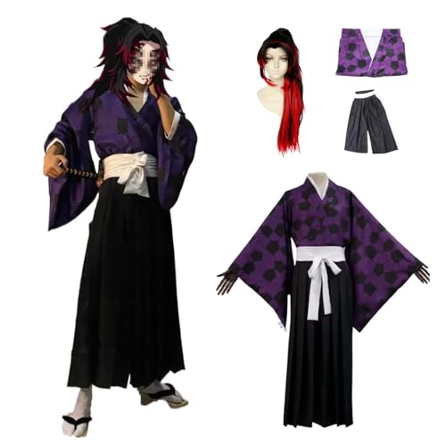 Wigbiu Anime Dämonentöter Kokushibo Cosplay Kimono Kostüm für Kinder Erwachsene Komplettset mit Perücke Halloween Weihnachten Karneval Rollenspiel Uniform Geschenk Wigbiu Anime Dämonentöter Kokushibo Cosplay Kimono Kostüm für Kinder Erwachsene Komplettset mit Perücke Halloween Weihnachten Karneval Rollenspiel Uniform Geschenk von Wigbiu