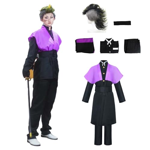 Wigbiu Anime Dämonentöter Shinazugawa Genya Cosplay Kostüm für Kinder Erwachsene Damenweste Komplettset mit Perücke Halloween Weihnachten Karneval Rollenspiel Outfit Geschenk Wigbiu Anime Dämonentöter Shinazugawa Genya Cosplay Kostüm für Kinder Erwachsene Damenweste Komplettset mit Perücke Halloween Weihnachten Karneval Rollenspiel Outfit Geschenk von Wigbiu