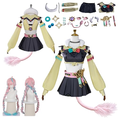 Wigbiu Anime Genshin Impact Kost m Spielfiguren Varesa Cosplay Outfit Rock Jacke Uniform Accessoires Komplettset Wigbiu Anime Genshin Impact Kost m Spielfiguren Varesa Cosplay Outfit Rock Jacke Uniform Accessoires Komplettset von Wigbiu