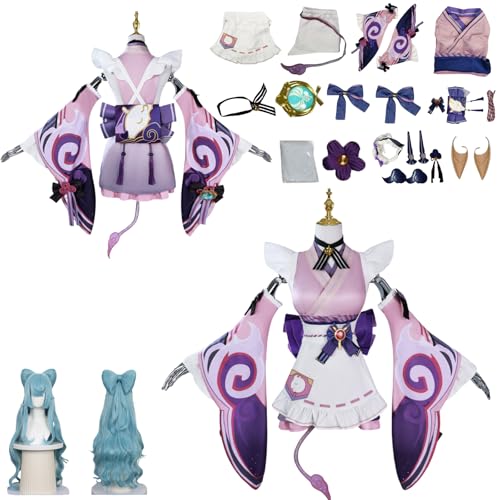 Wigbiu Anime Genshin Impact Kost m Spielfiguren Yumemizuki Mizuki Cosplay Outfit Rock Jacke Uniform Accessoires Komplettset von Wigbiu