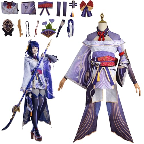 Wigbiu Anime Genshin Impact Kostüm Spielfiguren Beelzebul Cosplay-Outfit Rock Jacke Uniform Zubehör Komplettes Kleidungsset Halloween Karneval Kostüm für Damen Unisex von Wigbiu