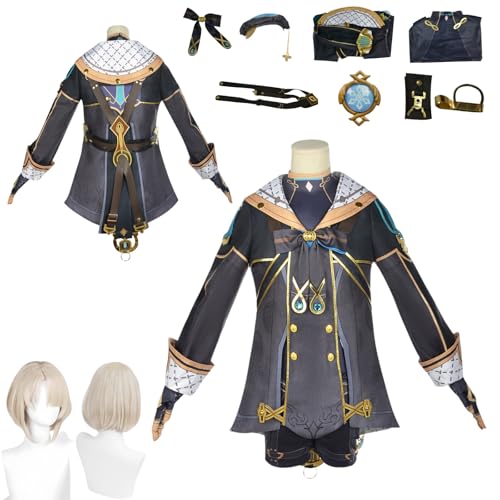 Wigbiu Anime Genshin Impact Kostüm Spielfiguren Freminet Cosplay Outfit Rock Jacke Uniform Accessoires Komplettset Halloween Karneval Kostüm für Damen Unisex Wigbiu Anime Genshin Impact Kostüm Spielfiguren Freminet Cosplay Outfit Rock Jacke Uniform Accessoires Komplettset Halloween Karneval Kostüm für Damen Unisex von Wigbiu