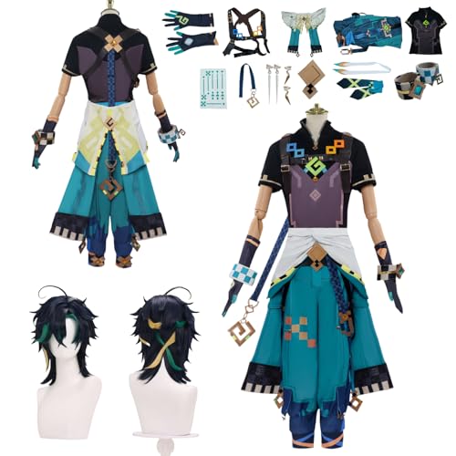 Wigbiu Anime Genshin Impact Kostüm Spielfiguren Kinich Cosplay Outfit Rock Jacke Uniform Accessoires Komplettset Kleidung Halloween Karneval Kostüm für Damen Unisex Wigbiu Anime Genshin Impact Kostüm Spielfiguren Kinich Cosplay Outfit Rock Jacke Uniform Accessoires Komplettset Kleidung Halloween Karneval Kostüm für Damen Unisex von Wigbiu