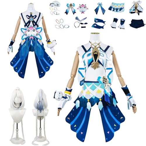 Wigbiu Anime Genshin Impact Kostüm Spielfiguren Mualani Cosplay Outfit Rock Jacke Uniform Accessoires Komplettset Kleidung Halloween Karneval Kostüm für Damen Unisex Wigbiu Anime Genshin Impact Kostüm Spielfiguren Mualani Cosplay Outfit Rock Jacke Uniform Accessoires Komplettset Kleidung Halloween Karneval Kostüm für Damen Unisex von Wigbiu