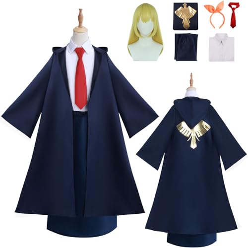 Wigbiu Anime Mashle Magie und Muskeln Lemon Irvine Cosplay Kostüm Outfit mit Perücke Robe Uniform Set für Frauen und Mädchen Verkleidung Anzug Kleidung Halloween Karneval Party Rollenspiel von Wigbiu