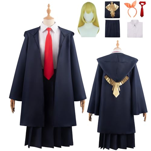 Wigbiu Anime Mashle Magie und Muskeln Lemon Irvine Cosplay Kostüm Outfit mit Perücke Robe Uniform Set für Frauen und Mädchen Verkleidung Anzug Kleidung Halloween Weihnachten Karneval Rollenspiel von Wigbiu