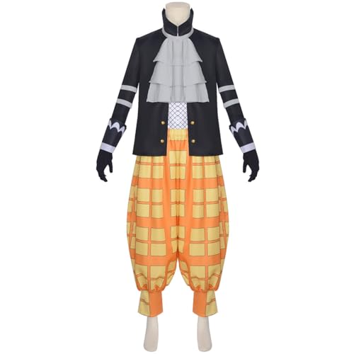 Wigbiu Anime One Piece Gekko-Moria Cosplay Kostüm Outfit Mantel Weste Anzug Uniform Komplettset für Kinder Herren Halloween Weihnachten Karneval Party Rollenspiel Geschenke Kleidung von Wigbiu