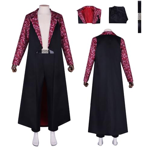 Wigbiu Anime One Piece Mihawk Cosplay Kostüm Mantel Outfit Erwachsene Herren Uniform Anzug Komplettset für Halloween Weihnachten Karneval Party Rollenspiel Geschenke Kleidung von Wigbiu