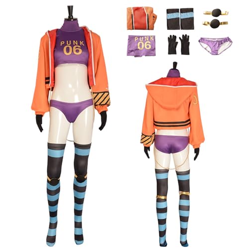 Wigbiu Anime One Piece York Cosplay Kostüm Outfit Mantel Weste Uniform Komplettset für Frauen Mädchen Halloween Weihnachten Karneval Party Rollenspiel Geschenke Kleidung von Wigbiu