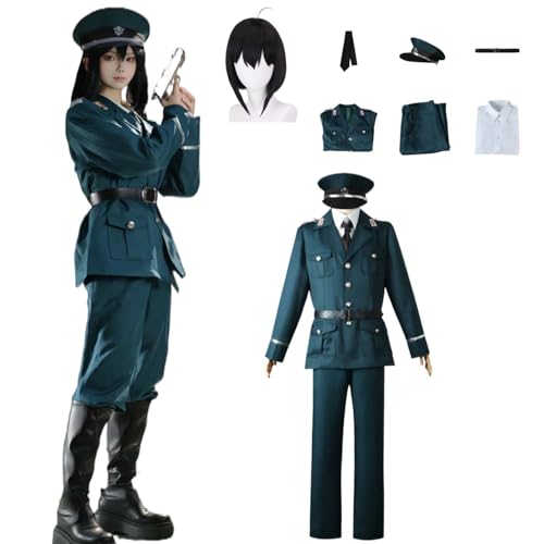 Wigbiu Anime SPY×FAMILY Yuri Briar Cosplay Kostüm für Kinder Erwachsene Herren Outfit mit Perücke Kappe Zubehör Ganzkörperanzug Halloween Weihnachten Karneval Rollenspiel Uniform (2XL) von Wigbiu