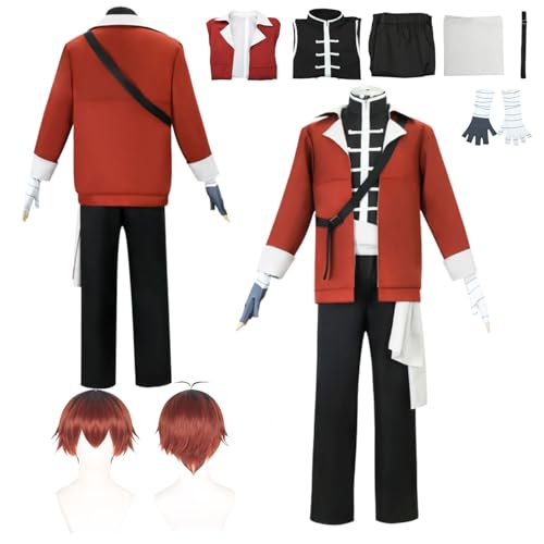 Wigbiu Anime Stark Cosplay Kostüm Outfit mit Perücke Frieren bei der Beerdigung Cosplay Kostüme Rote Jacke Anzug Fern Himmel Ubel Heiter Rollenspiel Kleidung Uniform Set für Damen Herren Kinder Wigbiu Anime Stark Cosplay Kostüm Outfit mit Perücke Frieren bei der Beerdigung Cosplay Kostüme Rote Jacke Anzug Fern Himmel Ubel Heiter Rollenspiel Kleidung Uniform Set für Damen Herren Kinder von Wigbiu