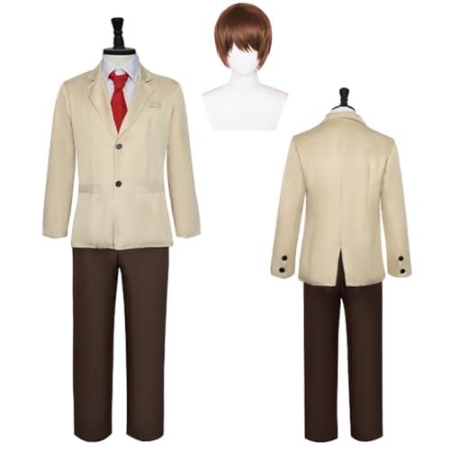 Wigbiu Anime Yagami Light Cosplay Kostüm mit Perücke Death Note Misa Amane Charakter Uniform Outfit Verkleidung Anzug für Erwachsene Kinder Mädchen Halloween Karneval Party Kleidung Zubehör Set von Wigbiu