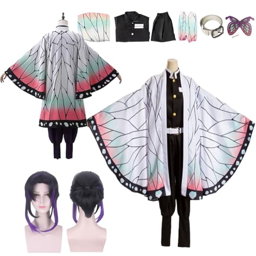 Wigbiu Kochou Shinobu Cosplay Kostüm Outfit mit Perücke Demon Slayer Anime Cosplay Kostüme Mitsuri Nezuko Tanjiro Muichiro Rollenspiel Kleidung Samurai Kimono Uniform Anzug Set für Damen Herren Wigbiu Kochou Shinobu Cosplay Kostüm Outfit mit Perücke Demon Slayer Anime Cosplay Kostüme Mitsuri Nezuko Tanjiro Muichiro Rollenspiel Kleidung Samurai Kimono Uniform Anzug Set für Damen Herren von Wigbiu