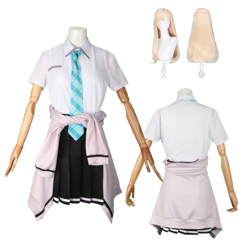 Wigbiu Saki Ayase Cosplay Kostüm mit Perücke Anime Stiefschwester JK Oberschuluniform kurzer Rock Rollenspiel Kleidung Anzug Set für Frauen und Mädchen Wigbiu Saki Ayase Cosplay Kostüm mit Perücke Anime Stiefschwester JK Oberschuluniform kurzer Rock Rollenspiel Kleidung Anzug Set für Frauen und Mädchen von Wigbiu