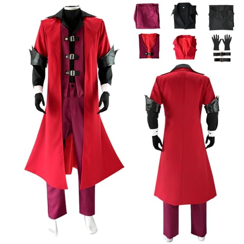 Wigbiu Spiel Devil-May Cry Cosplay Kostüm Anime Charaktere Dmc D'ante Verkleidung für Erwachsene Rollenspiel roter Umhang Robe Uniform Set Halloween Weihnachten Karneval Wigbiu Spiel Devil-May Cry Cosplay Kostüm Anime Charaktere Dmc D'ante Verkleidung für Erwachsene Rollenspiel roter Umhang Robe Uniform Set Halloween Weihnachten Karneval von Wigbiu