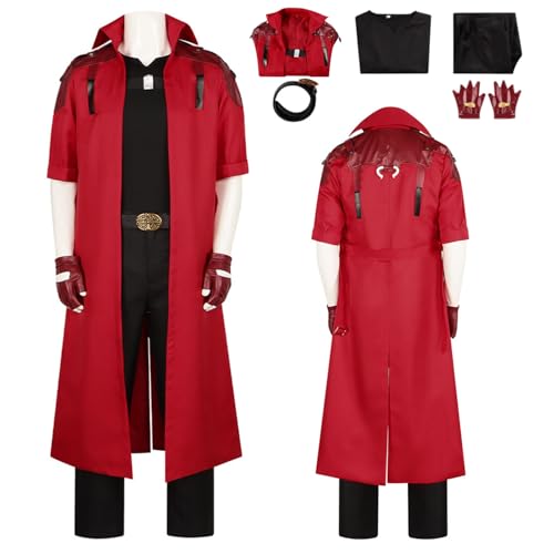 Wigbiu Spiel Devil-May Cry Cosplay Kostüm Roter Umhang Rollenspiel Uniform Anime Charaktere DMC D'ante Verkleidung für Erwachsene Halloween Weihnachten Karneval Wigbiu Spiel Devil-May Cry Cosplay Kostüm Roter Umhang Rollenspiel Uniform Anime Charaktere DMC D'ante Verkleidung für Erwachsene Halloween Weihnachten Karneval von Wigbiu