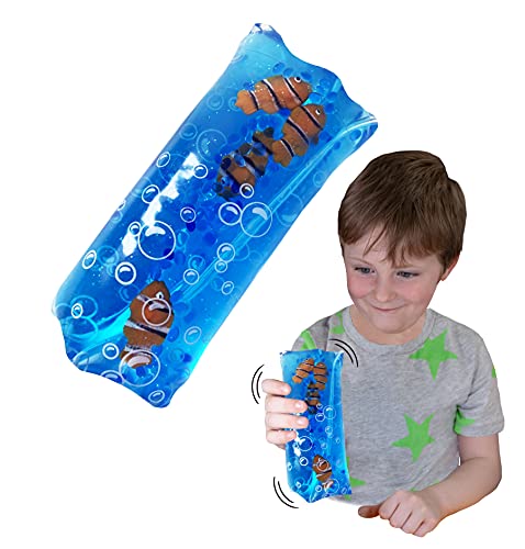 Wiggly Jiggly - Clownfisch von Deluxebase. Großes super matschiges Wasserschlangenspielzeug mit Clownfisch Figuren. Tolles sensorisches Zappelspielzeug gegen Autismus und ADHS von Wiggly Jiggly