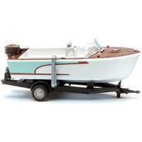 WIKING 009504 1:87 Motorboot auf Anhänger von Wiking
