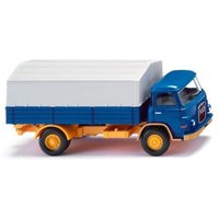 WIKING 041102 1:87 Pritschen-Lkw (MAN 415) - blau/melonengelb von Wiking