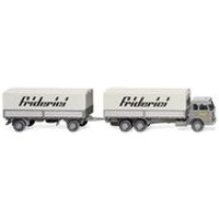 WIKING 047502 1:87 Pritschenhängerzug (Hanomag Henschel) "Friderici" von Wiking