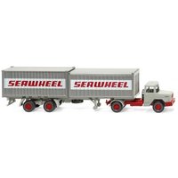 WIKING 052402 1:87 Containersattelzug (Magirus Deutz) "Seawheel" von Wiking