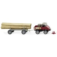 WIKING 087006 1:87 Unimog U 411 mit Langholzanhänger - braunrot WIKING 087006 1:87 Unimog U 411 mit Langholzanhänger - braunrot von Wiking
