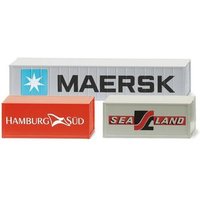 WIKING 095004 1:160 Zubehörpackung - Container 1x 40', 2x 20' von Wiking