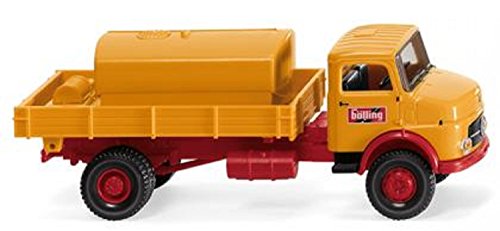 Wiking 043802 H0 Pritschenkipper mit Aufsatztank kommunalorange Bölling Spur HO 1:87 von Wiking