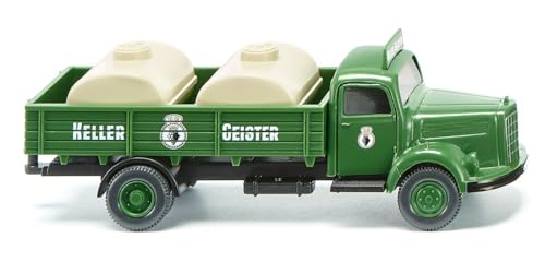 Wiking 043020 H0 Behelfstankwagen (MB L 3500) "Keller Geister" dunkelgrün Miniaturmodell Spur HO 1:87 von Wiking