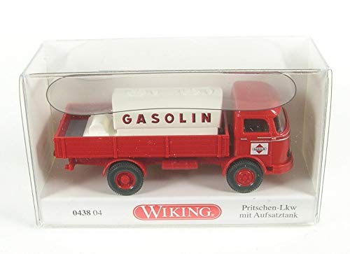Wiking 043804 H0 Pritschen-LKW mit Aufsatztank Gasolin - Miniaturmodell 1:87 von Wiking