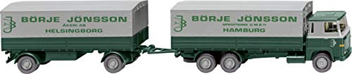 Wiking 046001 H0 LKW Modell Scania Pritschenhängerzug (Scania 111) Börje Jönsson von Wiking