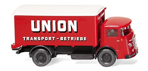 Wiking 047603 Koffer-LKW (Büssing 4500) "Union Transport - Miniaturmodell 1:87 - Kein Spielzeug!! von Wiking