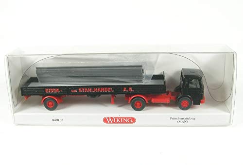 Wiking 048803 Pritschensattelzug (Man) Eisen- und Stahlhandel A.G. - Miniaturmodell 1:87 von Sportsman
