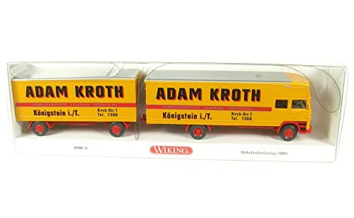 Wiking 050048 Möbelkofferlastzug (MB) Adam Kroth - Miniaturmodell 1:87 von Wiking