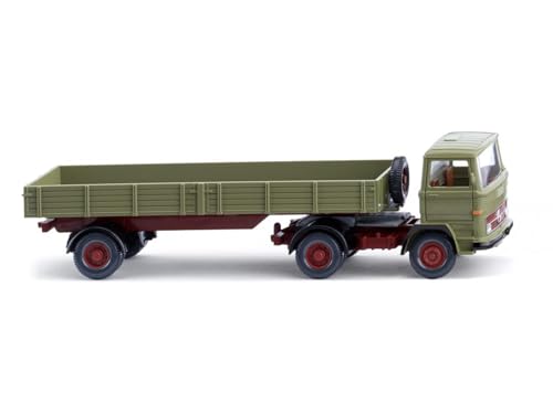Wiking 051003 H0 LKW Modell Mercedes Benz Pritschensattelzug, schilfgrün Wiking 051003 H0 LKW Modell Mercedes Benz Pritschensattelzug, schilfgrün von Wiking