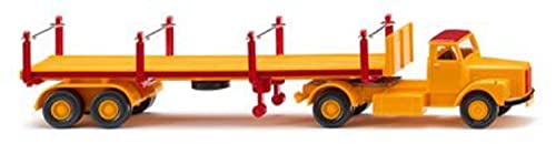 Wiking 051844 H0 LKW Modell Scania Rungensattelzug, signalgelb/Karminrot von Wiking
