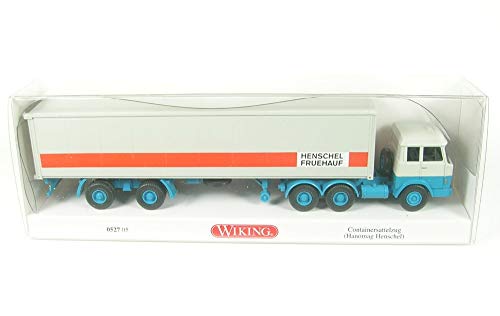 Wiking 052705 Containersattelzug (Hanomag Henschel) Henschel Fruehauf - Miniaturmodell 1:87 von Wiking