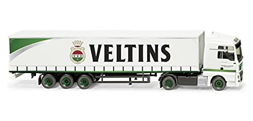 Wiking 053710 H0 Gardinenplanensattelzug (Man TGX Euro 6c) Veltins weiß Spur HO 1:87 von Wiking