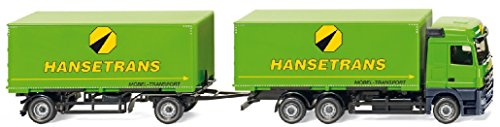 Wiking 057311 - Wechselkofferhängerzug (MB Actros) "Hansetrans" - Spur H0 1:87 von Wiking