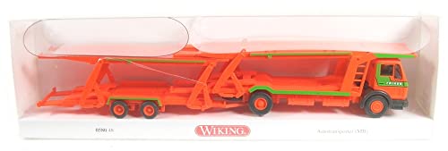 Wiking 058048 H0 Henschel Autotransporter Frikus orange Spur HO 1:87 von Wiking