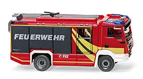 Wiking 061259 H0 - Feuerwehr - Rosenbauer at LF (Man TGM Euro 6) rot - Spur HO 1:87 von Wiking