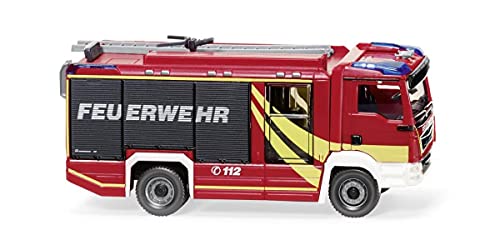 Wiking 061259 H0 - Feuerwehr - Rosenbauer at LF (Man TGM Euro 6) rot - Spur HO 1:87 von Wiking