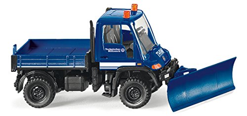 Wiking 069322 THW-Unimog U 400 mit Räumschild Spur H0 1:87 Miniaturmodell KEIN Spielzeug ! von Wiking