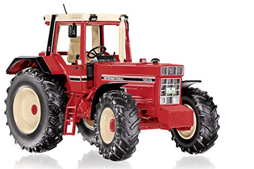 WIKING 077852 IHC 1455 XL Modelltraktor, 1:32, Metall/Kunststoff, Ab 14 Jahre, Auswechselbare Auspuffrohre, Abnehmbares Frontgewicht, Öffenbare Türen von Wiking